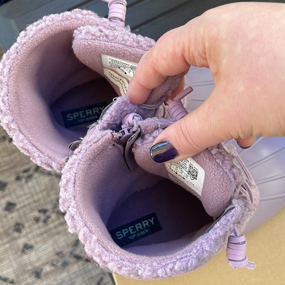 Sperry - Saltwater Sherpa Boots - Lavender Size:8 - Picture 15 of 16